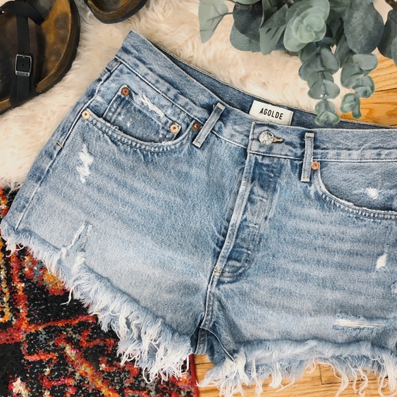 Agolde Pants - Agolde Parker Denim Cutoff Shorts Swapmeet
